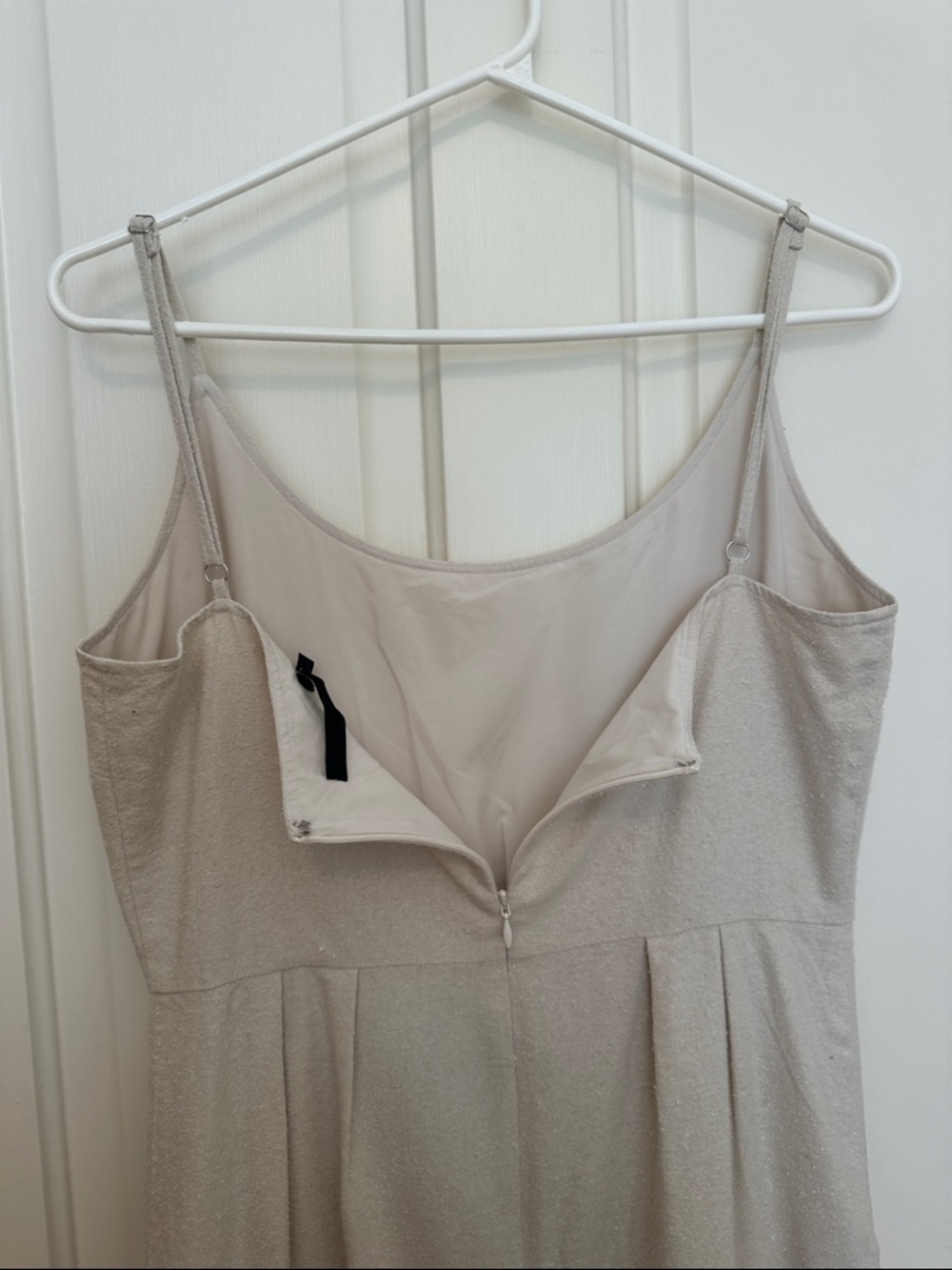Jenni Kayne Ivory Raw Silk Spaghetti Strap “Rove” Dress Size M - Picture 7 of 11
